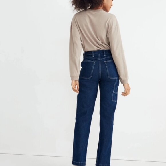 Madewell Jeans Womens 26 The Perfect Vintage Straight Jean Workwear Edition NWT - Picture 2 of 4